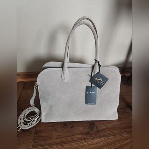 CLAUDIA Firenze Cream Suede Tote Bag